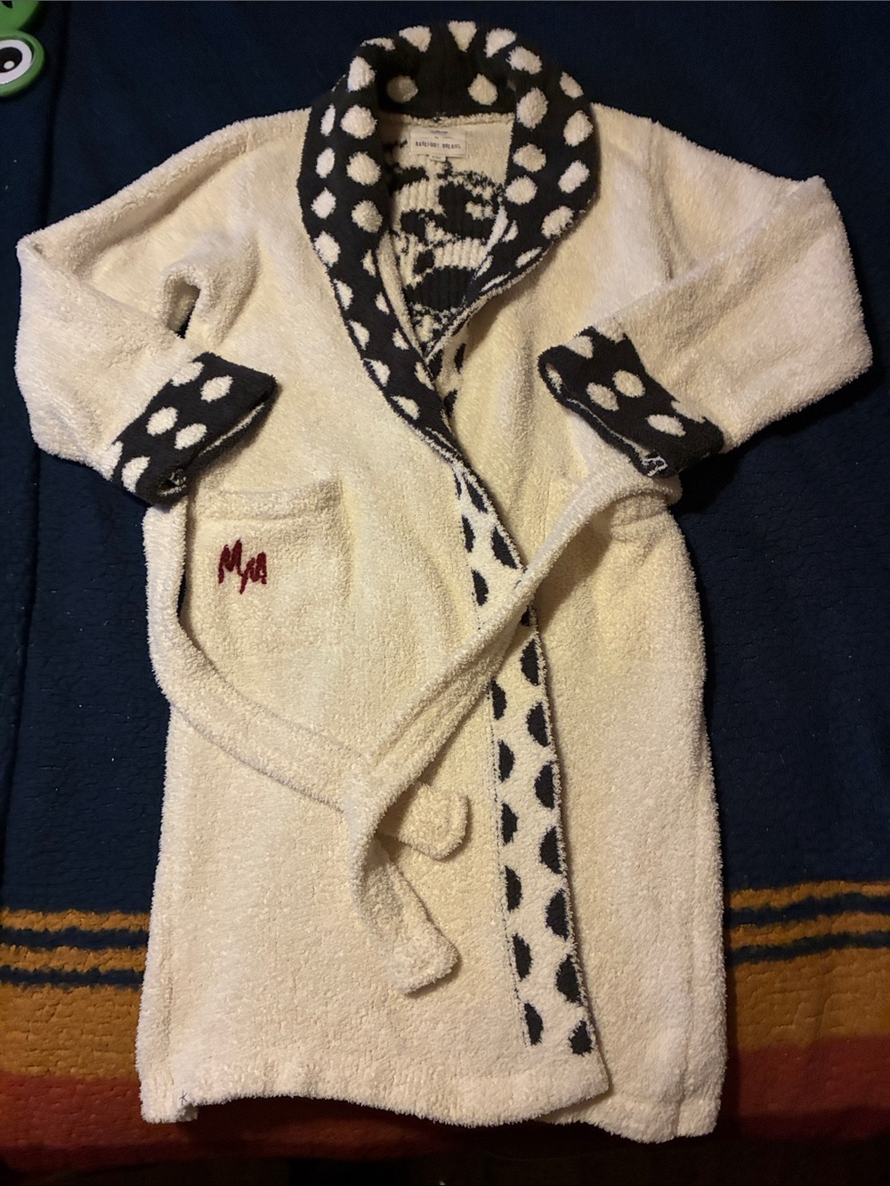 Barefoot Dreams x Disney Cream and Black Disney Collection Robe